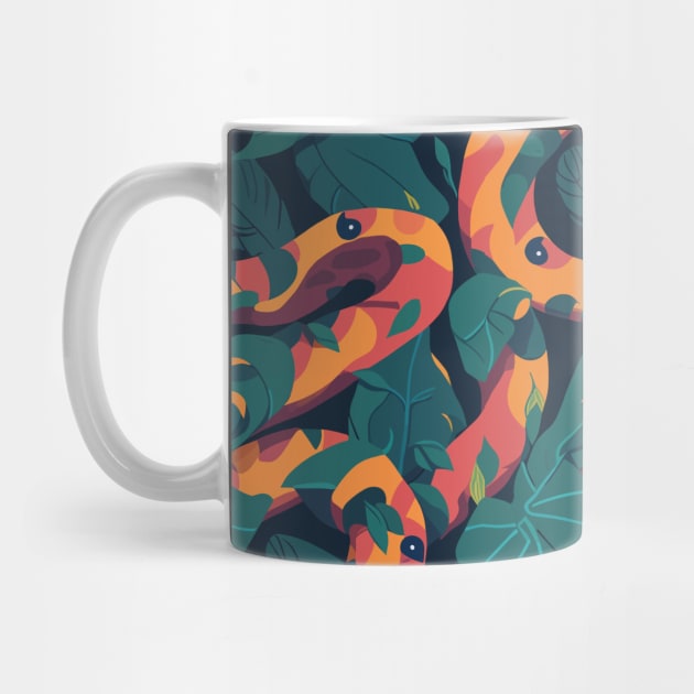 Cool Colorful Jungle Snakes Pattern by ZAZIZU